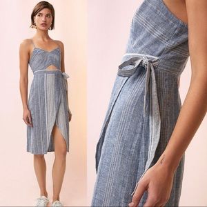 Express Linen cutout dress